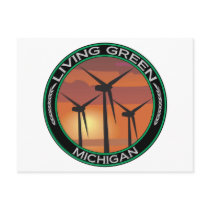 Green Wind Michigan Postcard