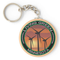 Green Wind Minnesota Keychain