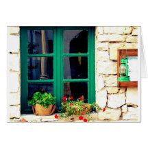 Green window. card