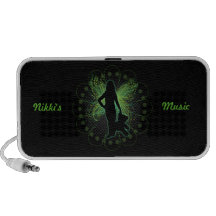 Green Winged Fairy Doodle Notebook Speakers