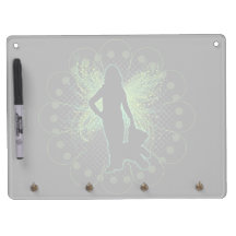 Green Winged Fairy Dry Erase Board