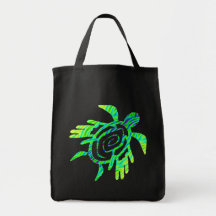 Green Winged Turtle Dark Bags