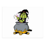 Green with brewing potion postcard