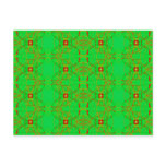 green with red lace post card