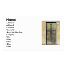 Green Wooden Door Business Card