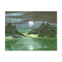 Green World Wolf Postcards