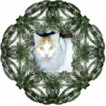 Green Wreath Fractal Art Frame Photo Cutouts