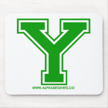 Green Y Mouse Pad