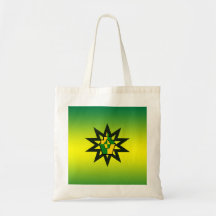 green yellow atomic cupcake bag