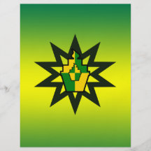 green yellow atomic cupcake custom flyer