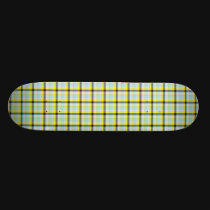 Green Yellow Blue Black Plaid skateboards