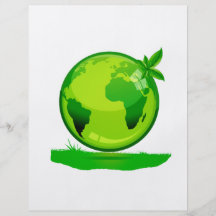 green yellow globe over grass reflective earth des full color flyer