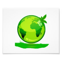 green yellow globe over grass reflective earth des art photo