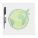 green yellow globe  reflective earth design.png Dry-Erase whiteboard