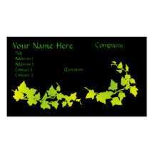 Green & Yellow Ivy Business Cards