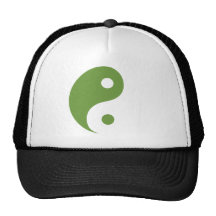 Green Yin Yang Symbol Hat