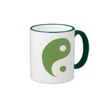 Green Yin Yang Symbol Mugs