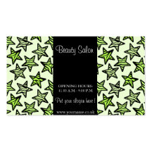 Green zebra stars Design Business Card