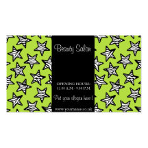 Green zebra stars Design Business Card