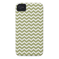 Green Zig Zag Chevrons Pattern Iphone 4 Case-mate Cases