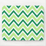 Green zigzag chevron pattern mousepad