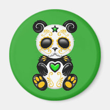 Green Zombie Sugar Panda Magnets