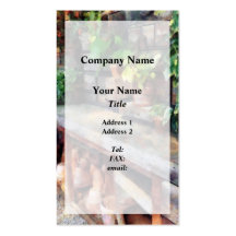 Greenhouse with Flowerpots Business Card Template