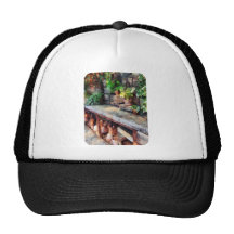 Greenhouse with Flowerpots Mesh Hat