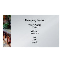 Greenhouse with Flowerpots  -Platinum Finish Business Card