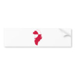Greenland Flag Map GL Bumper Sticker
