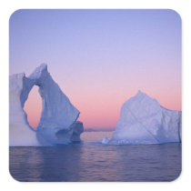 Greenland, Iceberg at sunset.