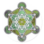 GreenMetatronCube Sticker