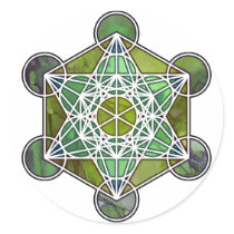 GreenMetatronCube Sticker