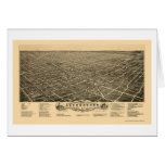 Greensboro, NC Panoramic Map - 1891 Greeting Card