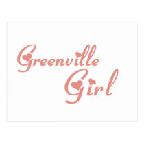 Greenville Girl tee shirts postcards