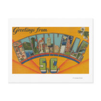 Greenville, South Carolina - Large Letter Scenes Post Cards