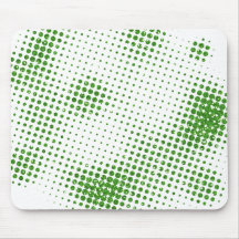 GREENWHITE GREEN WHITE GRUNGE RANDOM POLKADOTS POL MOUSEPAD