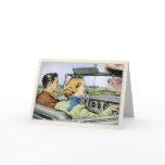 Greeting Card Art with Cool Vintage Illustration