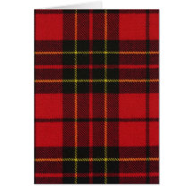 Greeting Card Brodie Red Modern Tartan Print