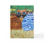 Greeting Card - Cat Folk Art
