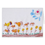 GREETING CARD: "Chickens" by Ma Theu (2nd grade)