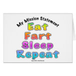 GREETING CARD - Eat Fart Sleep Repeat
