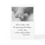 Greeting Card- for new baby with quote