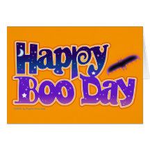 Greeting Card, Note Card - HAPPY BOO DAY - Hallowe