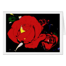 greeting card red rose grußkarten