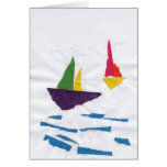 GREETING CARD "Sailboats on the Ocean" by K' Duong
