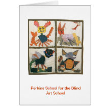 Greeting Card with Animal Quilt