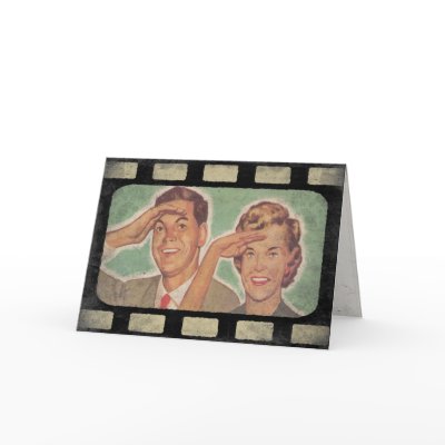 Greeting Card with Cool Vintage Film Strip by cardland