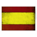 Greeting Card with Dirty Vintage Flag from Spain