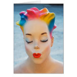 Greeting Card with Kissing Mannequin